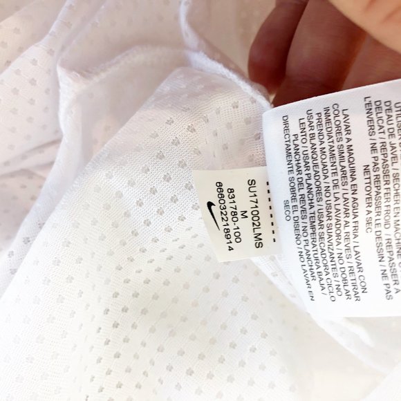 Nike White Running Open Racerback Breathe Top M - Picture 9 of 13
